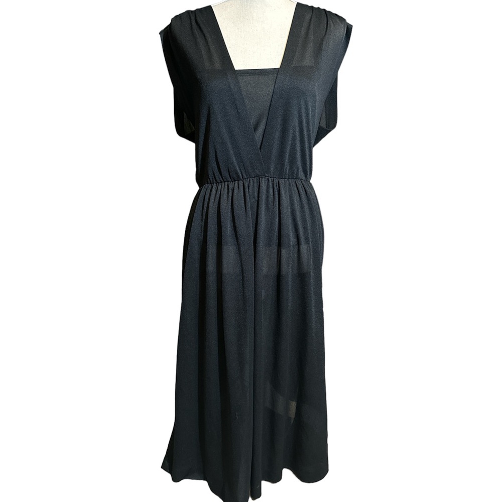 Vintage Plunge Black  Dress - JT Dress Company Jody of California